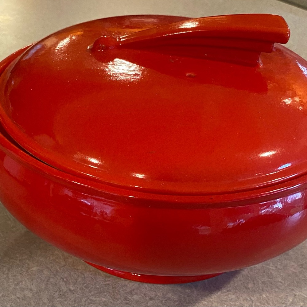 Red Ceramic Baking Dish with Lid